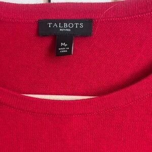 Talbots Vibrant Red Knit Top